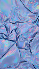 Abstract digital fabric. Sci-fi background. Holographic foil. 3d rendering illustration not AI