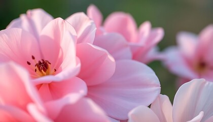 Fototapeta premium close up of a bunch of pink flowers