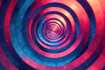 Overlapping circles creating a hypnotic optical illusion, monochrome, round