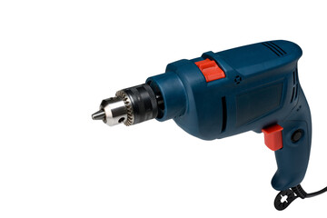 Electric drill isolated on white