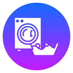 Bold Glyph Laundry Gradient Circle Icon