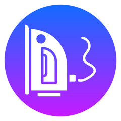 Bold Glyph Iron Gradient Circle Icon