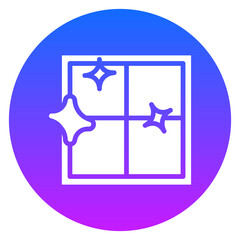 Bold Glyph Clean Window Gradient Circle Icon