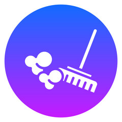 Bold Glyph Dusting Gradient Circle Icon