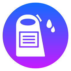 Bold Glyph Liquid Detergent Gradient Circle Icon