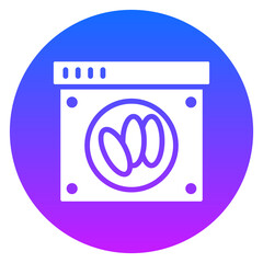 Bold Glyph Dishwasher Gradient Circle Icon