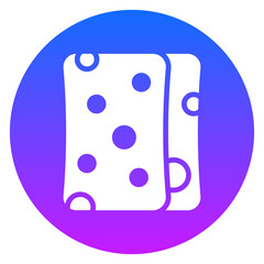 Bold Glyph Sponge Gradient Circle Icon