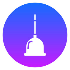 Bold Glyph Plunger Gradient Circle Icon
