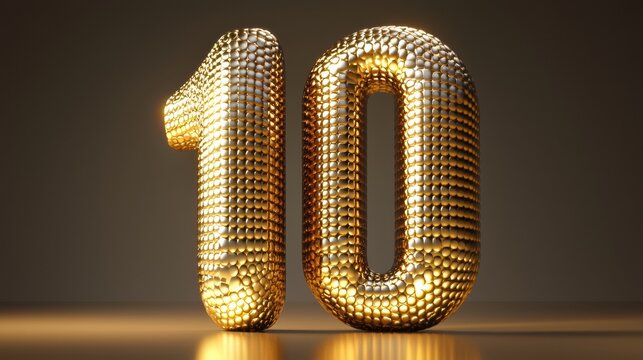 Opulent golden number 0 a luxury design for premium branding