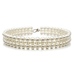Matte ivory pearl choker necklace adorned with lustrous pearls for timeless elegance and luxury accessorizing