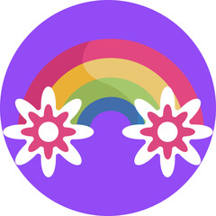 Symbol of peace and unity often used in hippie culture to promote love and harmony.