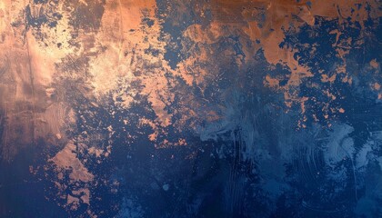Matte Gradient from Aged Indigo to Faded Copper with Distressed Texture