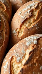 close up of a bunch of breads
