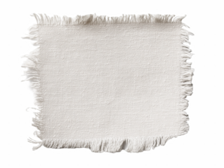 Small Torn Fabric Patch with Stitched Edge