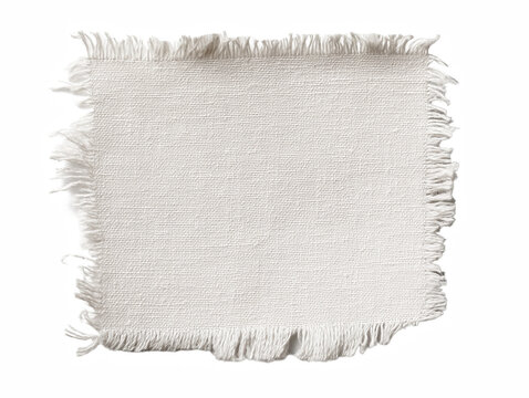 Small Torn Fabric Patch with Stitched Edge