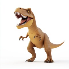 Obraz premium Cartoon Tyrannosaurus Rex in a dynamic pose.