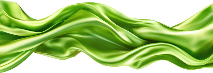 Obraz premium Dynamic Flowing Green Fabric Texture