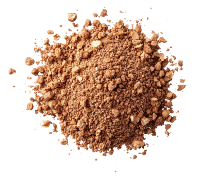 Cocoa powder production process factory ingredient industrial isolated on transparent background