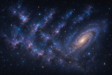 Fototapeta premium Colorful spiral galaxies and nebula in deep space