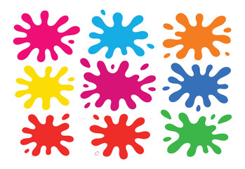 Abstract Paint Splatter Art, Colorful Ink Splash Design, Modern Digital Illustration