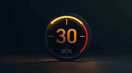 generate a logo for a film and virtual production company named 30 project In a style of a 30 seconds clock count down