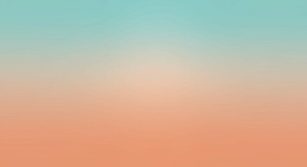 Naklejka premium Abstract Teal and Coral Gradient Background Smooth Color Blend Pastel Hues Digital Art Modern Design