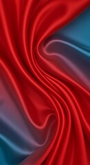 Obraz premium Crimson & Teal Silk: A Symphony of Drape and Hue