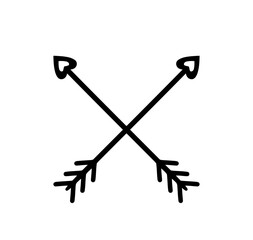 cross arrows heart love