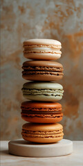 macaron on a light background