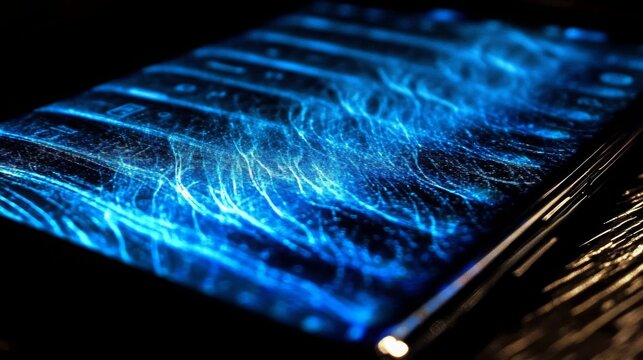 Earthquake waves and vibration patterns on a cellphone screen, visualizing Richter scale readings.