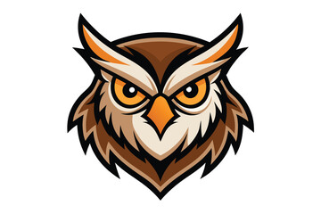 Majestic owl features striking golden eyes and intricate brown feather details in this depiction