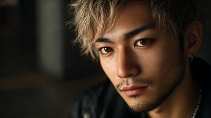 真摯な視線を向ける若い男性