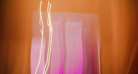Abstract Irregular Beige Light Composition with Blurred Background, Long Exposure