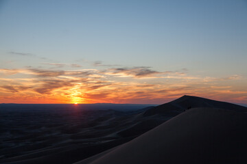 Khongoryn Els sand dunes landscape, Mongolia. Gobi desert