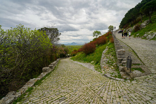 Rozafa Castle panoramic view , travel in Albania