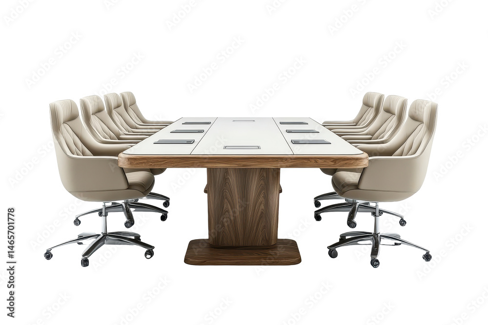 Aufkleber modern conference table with sleek design and comfortable chairs arranged for meetings in a corporat