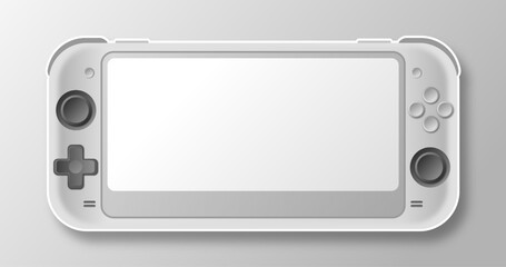 white screen portable game console background © Hary