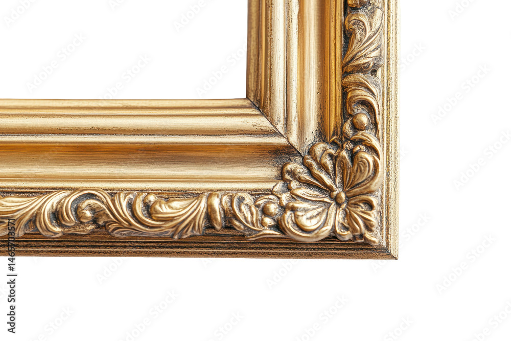 Aufkleber elegant ornate frame design with intricate golden details suitable for artworks or photographs on a 
