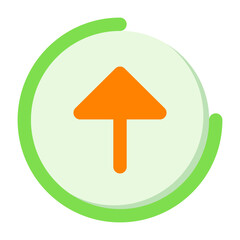 Upload Arrow Colorful Flat Icon