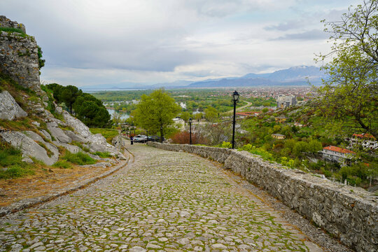 panoramic view of the Shkodra area from the Rozafa Castle