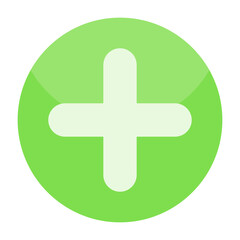 Obraz premium Add Colorful Flat Icon