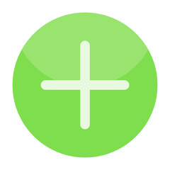 Obraz premium Add Colorful Flat Icon