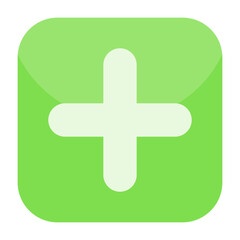 Obraz premium Add Colorful Flat Icon
