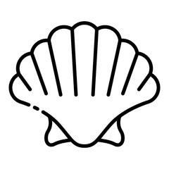 ocean beach seashell icon for summer design