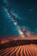 Milky Way Galaxy Above Sand Dunes