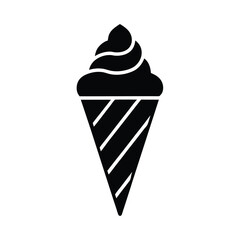 cone ice cream icon vector illustration