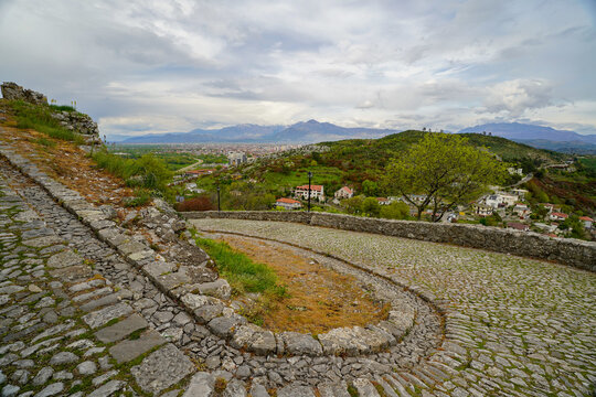 panoramic view of the Shkodra area from the Rozafa Castle