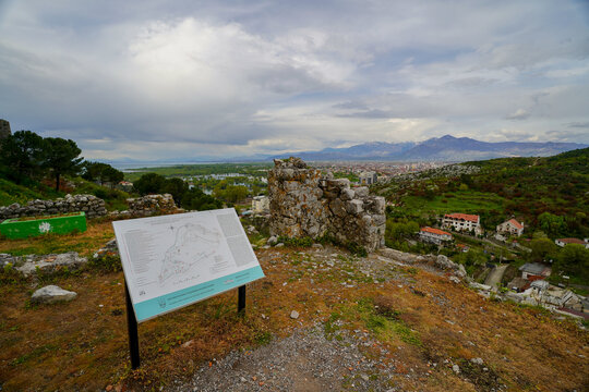 panoramic view of the Shkodra area from the Rozafa Castle