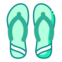 beach sandal icon for flip flop summer wear