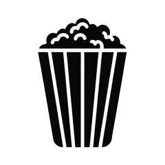 popcorn bucket icon vector illustration
